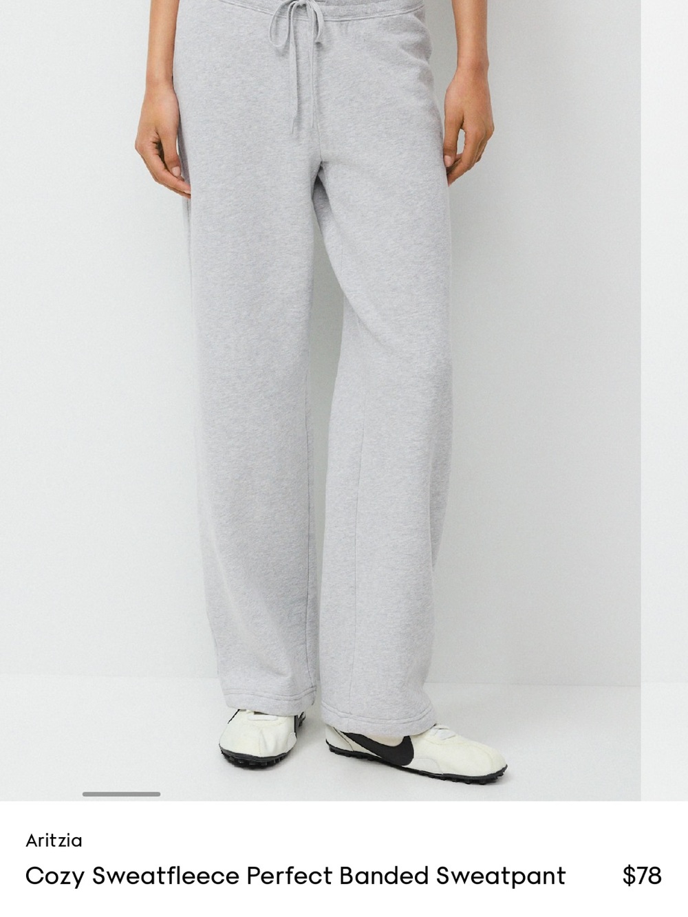 Aritzia Light Blue Cozy Sweatfleece Banded Jogger